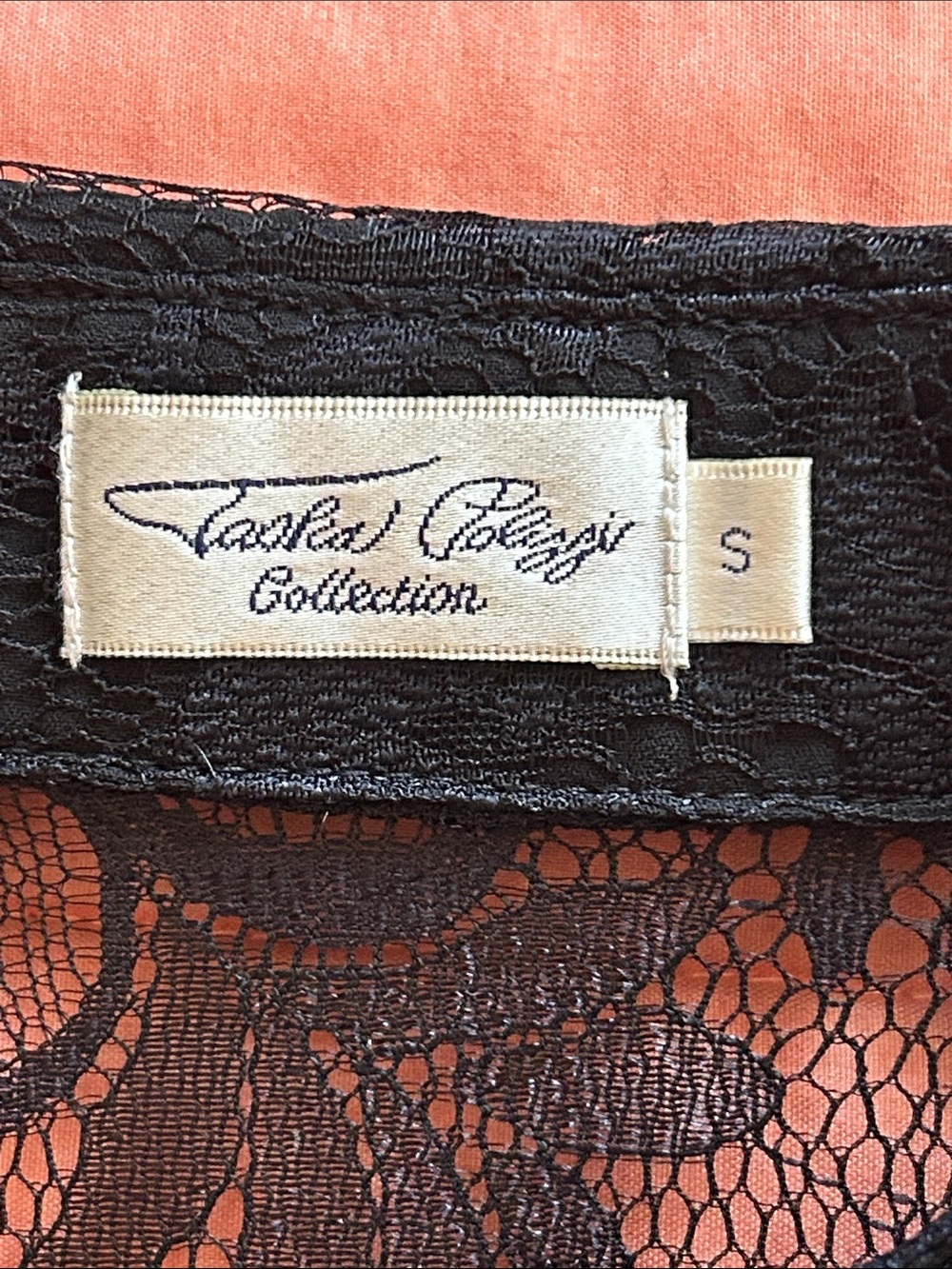 Tasha Polizzi Estate Black Sheer Lace Blouse dramatic bell cuffs Size Small - Picture 9 of 16